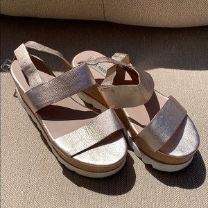 Steve Madden Krista Rose Gold Platform Sandals